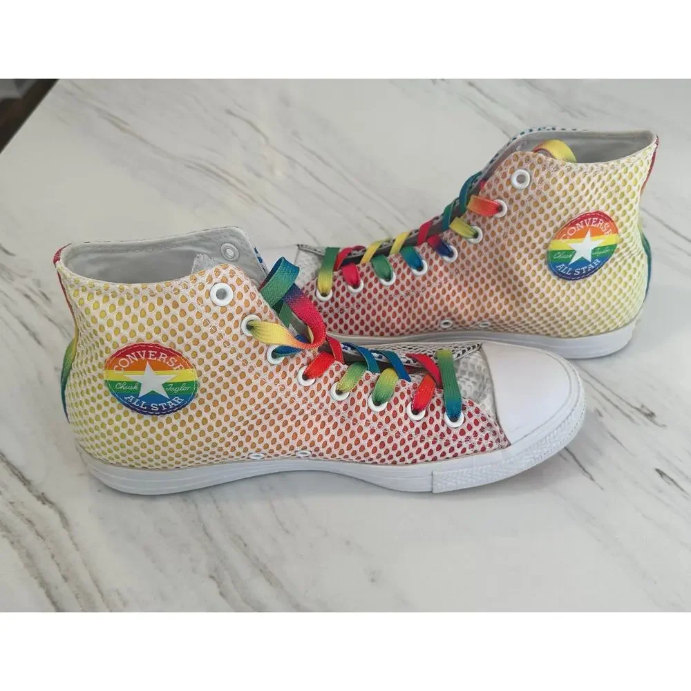Converse Chuck Taylor All Star Pride Rainbow Mesh High Top 158404C Unisex 10.5